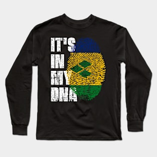 It's In My Dna St Vincent Grenadines Flag St Vincent Long Sleeve T-Shirt